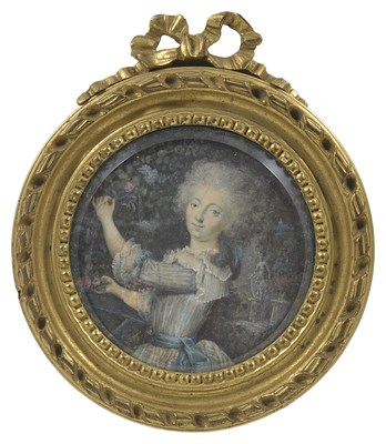 Lot 426 - A PORTRAIT MINIATURE OF A LADY