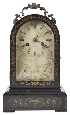 Lot 428 - A FRENCH MANTEL CALENDER CLOCK