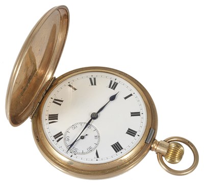 Lot 436 - A GOLD HUNTING CASED POCKET WATCH