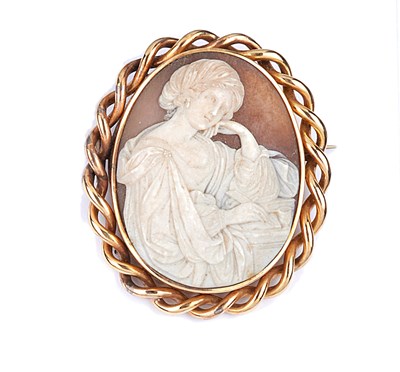 Lot 445 - TWO CAMEO BROOCHES