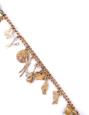 Lot 450 - GOLD CHARM BRACELET