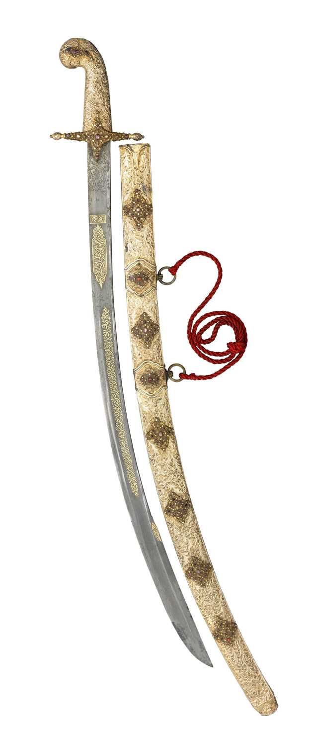Lot 16 - â€¡AN OTTOMAN DECORATED SWORD (KILIG)