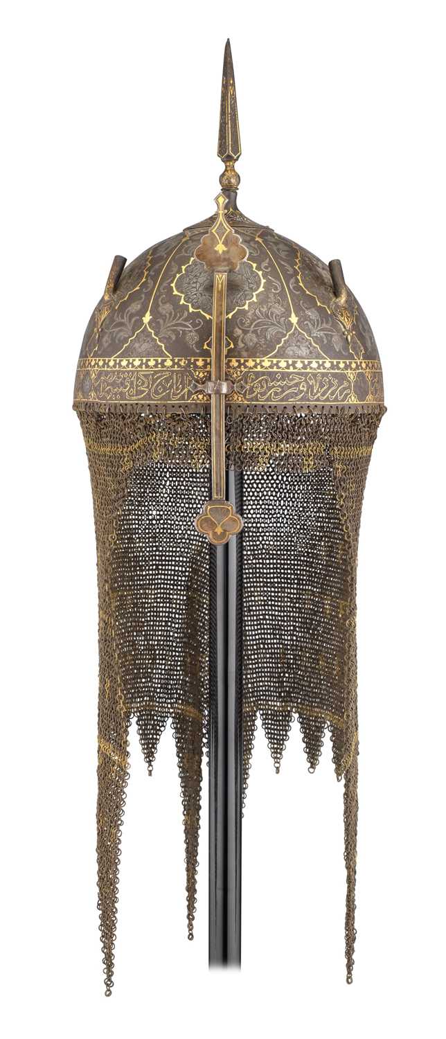 Lot 44 - â€¡A PERSIAN HELMET (KULAH-KHUD)