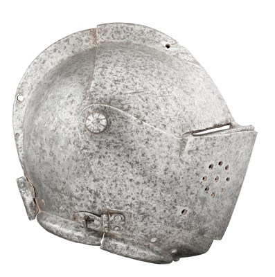 Lot 291 - A NORTH ITALIAN CLOSE HELMET FOR THE FOOT TOURNEY, CIRCA 1590-1600