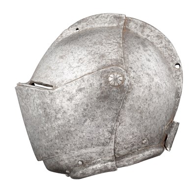 Lot 291 - A NORTH ITALIAN CLOSE HELMET FOR THE FOOT TOURNEY, CIRCA 1590-1600