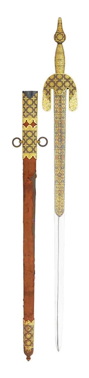 Lot 92 - â€¡A FINE SPANISH BROADSWORD IN MOORISH 15TH-CENTURY STYLE