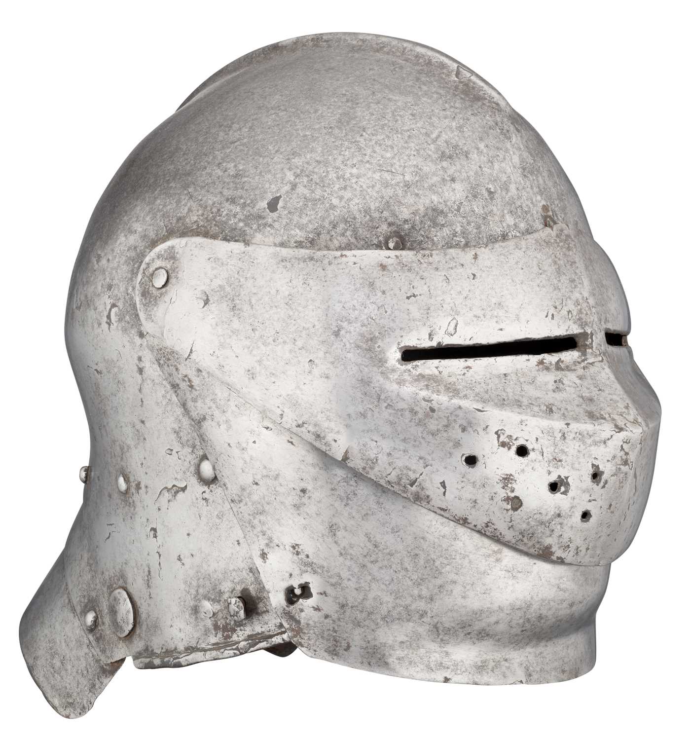 Lot 314 - A COMPOSITE GERMAN CLOSE HELMET, EARLY 16TH CENTURY