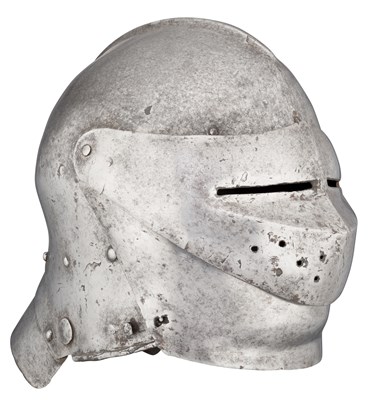 Lot 292 - A COMPOSITE GERMAN CLOSE HELMET, EARLY 16TH CENTURY