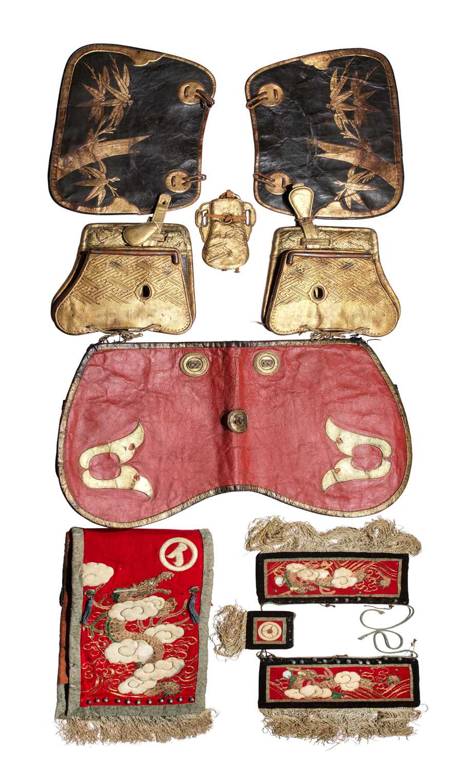 Lot 102 - A RARE GROUP OF JAPANESE HORSE ACCOUTREMENTS