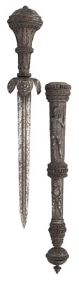 Lot 243 - A DAGGER IN GERMAN MID-16TH CENTURY 'LANDSKNECHT' STYLE, LATE 19TH/EARLY 20TH CENTURY