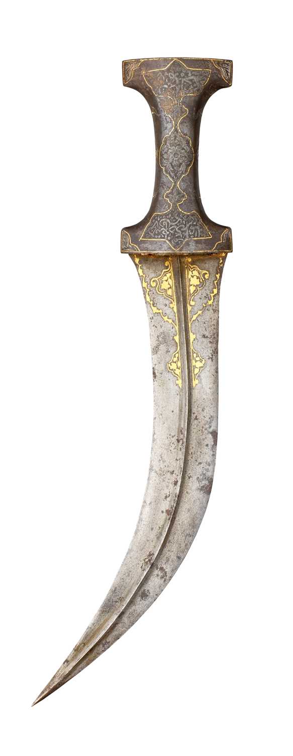 Lot 145 - A PERSIAN DAGGER (KHANJAR)