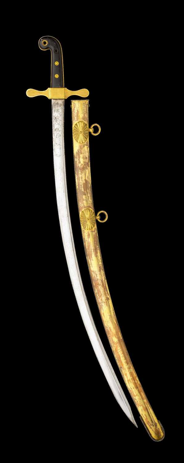 Lot 224 - A MAMELUKE-HILTED OFFICER'S SWORD RETAILED BY GILL