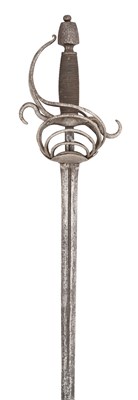 Lot 229 - A SWEPT-HILT RAPIER WITH 17TH CENTURY BLADE, 19TH/20TH CENTURY