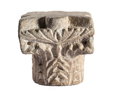 Lot 501 - AN UMAYYAD LIMESTONE CAPITAL, SYRIA OR JORDAN, CIRCA 8TH CENTURY