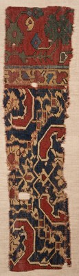 Lot 233 - A FRAGMENT FROM A 'STAR' USHAK CARPET, WESTERN ANATOLIA, 16TH CENTURY