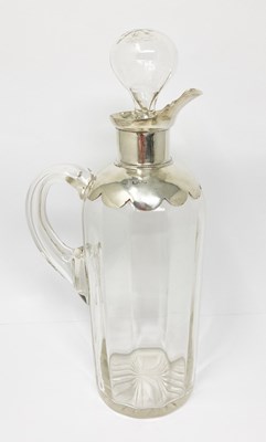 Lot 201 - AN EDWARDIAN SILVER-MOUNTED DECANTER AND STOPPER, WILLIAM COMYNS & SONS, LONDON, 1902