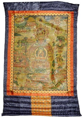 Lot 2 - A THANG-KA DEPICTING BUDDHA