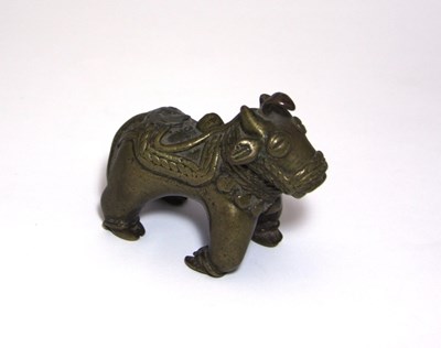 Lot 22 - A BRONZE FIGURE OF NANDI