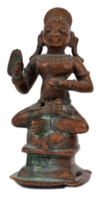 Lot 33 - A BRONZE FIGURE OF A YOGI