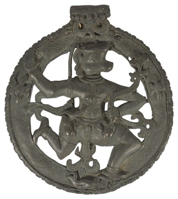 Lot 36 - A BRONZE HANUMAN PENDANT