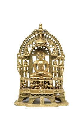 Lot 54 - A JAIN BRASS SHRINE