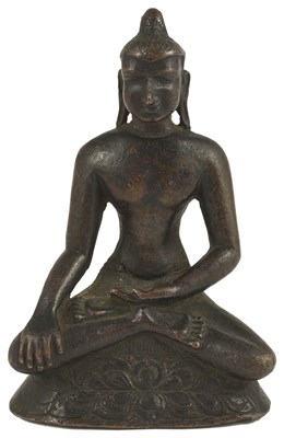 Lot 69 - A BRONZE FIGURE OF BUDDHA