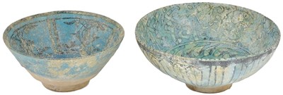 Lot 74 - TWO TURQUOISE-GLAZE BOWLS