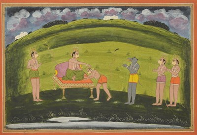 Lot 77 - A SCENE FROM THE RAMAYANA