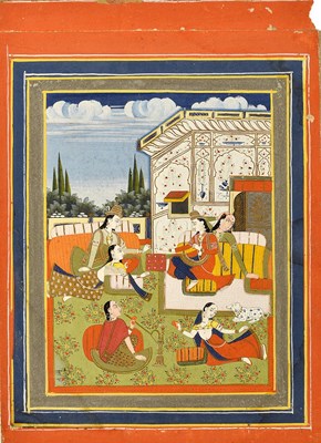 Lot 82 - THREE MINIATURES DEPICTING RAGAMALA SCENES