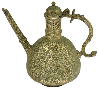 Lot 103 - A MUGHAL BRASS EWER