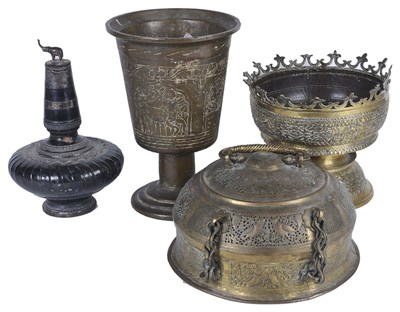 Lot 153 - A MISCELLANEOUS COLLECTION OF INDIAN AND SOUTH-EAST ASIAN METALWORK