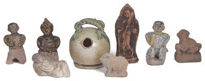 Lot 166 - EIGHT POTTERY OBJECTS