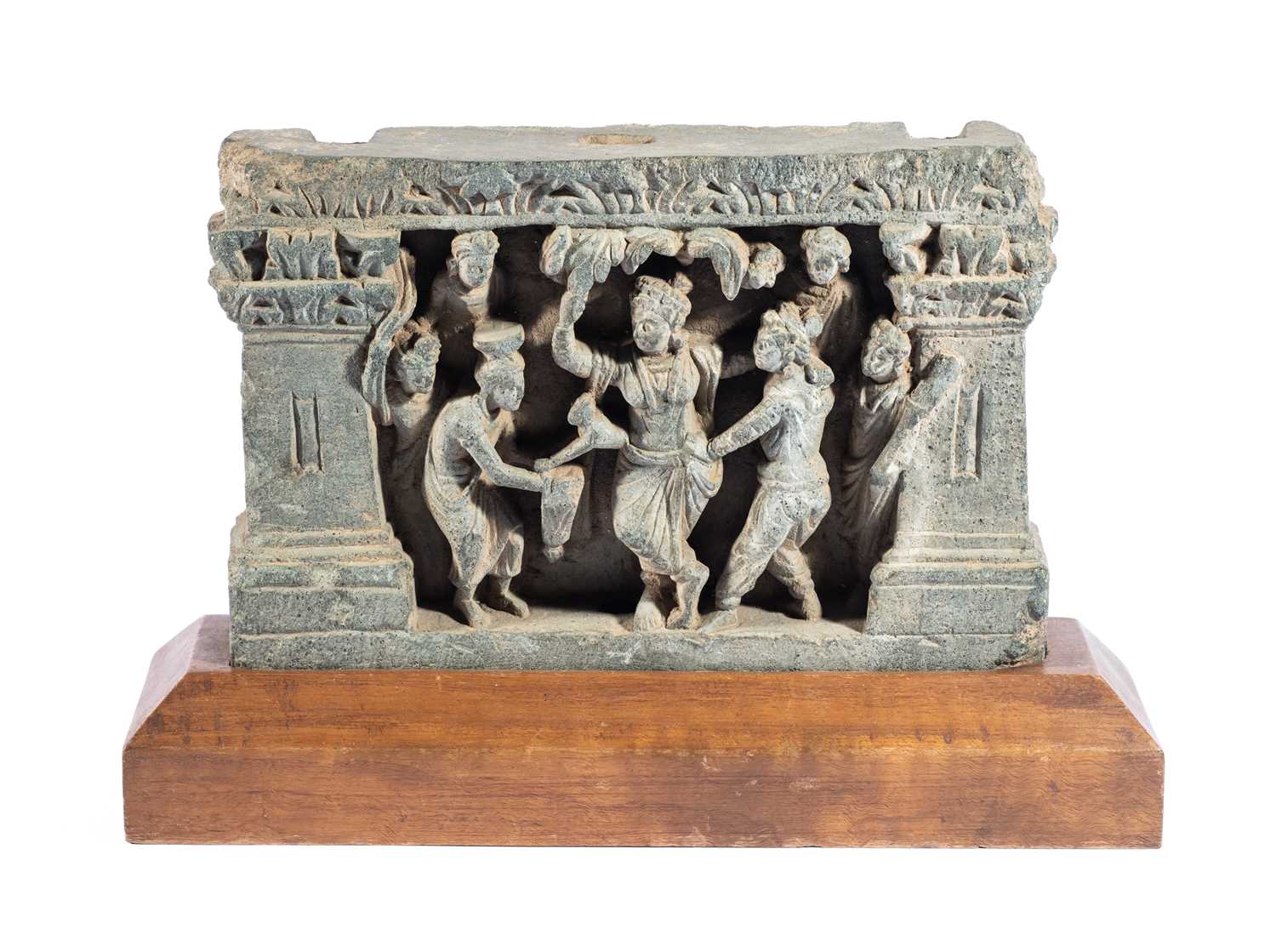Lot 87 - A GANDHARA GREY SCHIST RELIEF PANEL, NORTH-WESTERN PAKISTAN, 3RD/4TH CENTURY