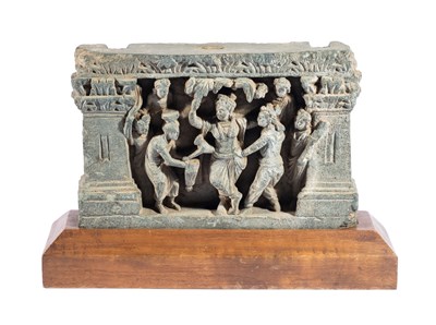 Lot 87 - A GANDHARA GREY SCHIST RELIEF PANEL, NORTH-WESTERN PAKISTAN, 3RD/4TH CENTURY