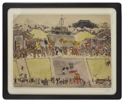 Lot 216 - THE ENTHRONEMENT OF A BOY EMPEROR AT HUE