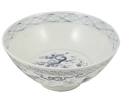 Lot 231 - A CHINESE BLUE AND WHITE PORCELAIN BOWL