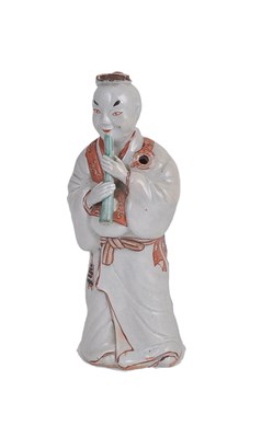 Lot 266 - A JAPANESE ARITA FIGURE OF A MUSICIAN