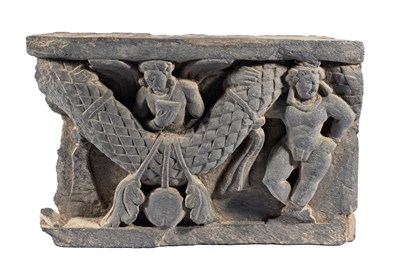 Lot 97 - A GANDHARA GREY SCHIST RELIEF PANEL, NORTH-WESTERN PAKISTAN, 3RD/4TH CENTURY