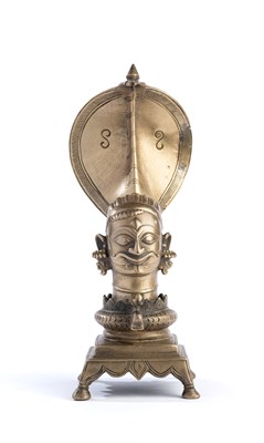 Lot 131 - A BRASS SIVALINGAM SHRINE, WESTERN DECCAN, INDIA, 18TH/19TH CENTURY