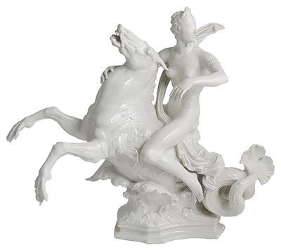 Lot 468 - A BERLIN LARGE GROUP 'NEREID ON A HIPPOCAMPUS'