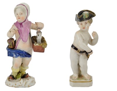 Lot 470 - A MEISSEN FIGURE OF CUPID IN DISGUISE