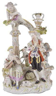 Lot 475 - A LUDWIGSBURG FIGURE GROUP