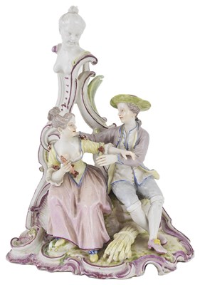 Lot 476 - A LUDWIGSBURG ALLEGORICAL GROUP