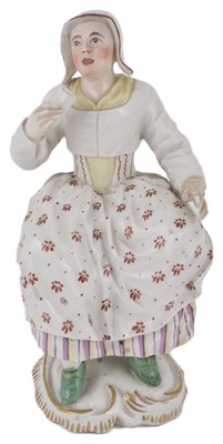 Lot 481 - A FRANKENTHAL FIGURE OF A MAID