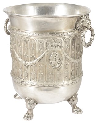 Lot 562 - A GERMAN SILVER WINE COOLER