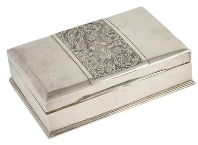 Lot 579 - A THAI SILVER CIGARETTE BOX