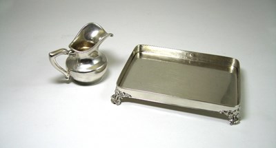 Lot 583 - A SMALL AUSTRO-HUNGARIAN SILVER TRAY