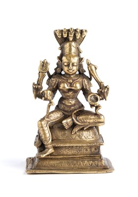 Lot 142 - A BRONZE FIGURE OF DURGA, DECCAN, SOUTHERN INDIA, 18TH/19TH CENTURY