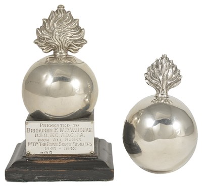 Lot 628 - TWO SILVER 'GRENADE' CIGAR LIGHTERS