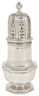 Lot 629 - A SCOTTISH VICTORIAN SILVER SUGAR CASTER